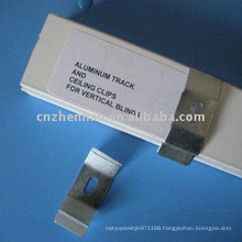 Metal curtain bracket-Aluminium curtain track and ceiling clips for vertical blinds